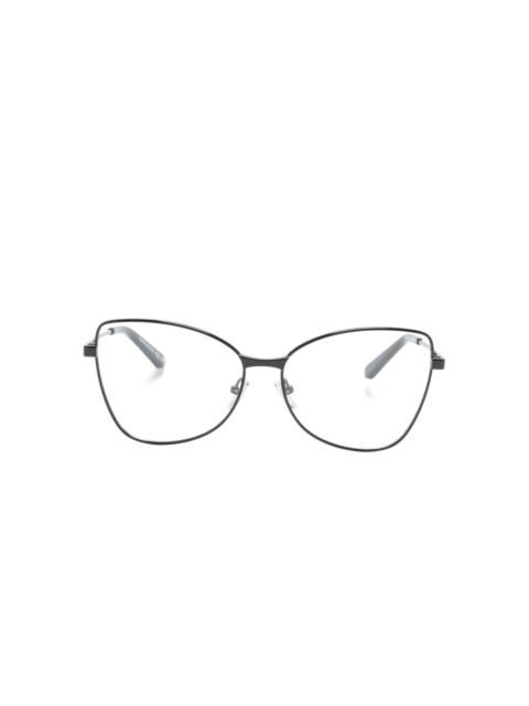 logo-engraved cat-eye glasses