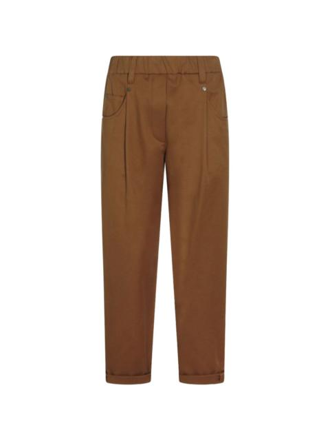 Brunello Cucinelli elasticated-waistband pleated trousers