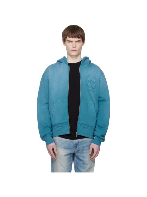 AMIRI Blue MA Quad Zip Hoodie