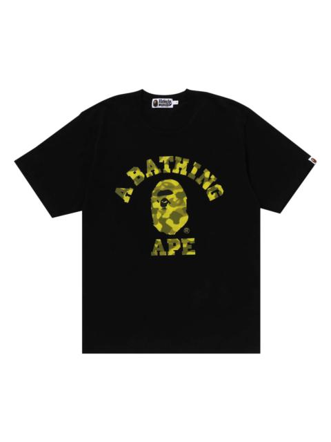 BAPE Radiation Camo College Tee 'Black'