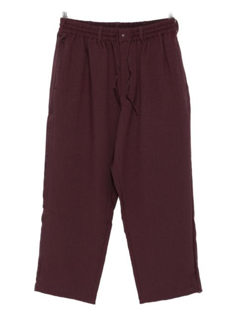 Y-3 drawstring-waist cotton trousers