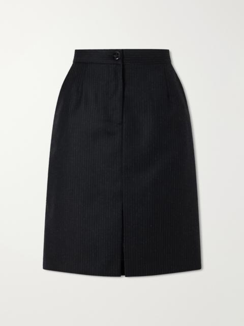 BLAZÉ MILANO Popeye Pinstriped Wool Knee-length Skirt
