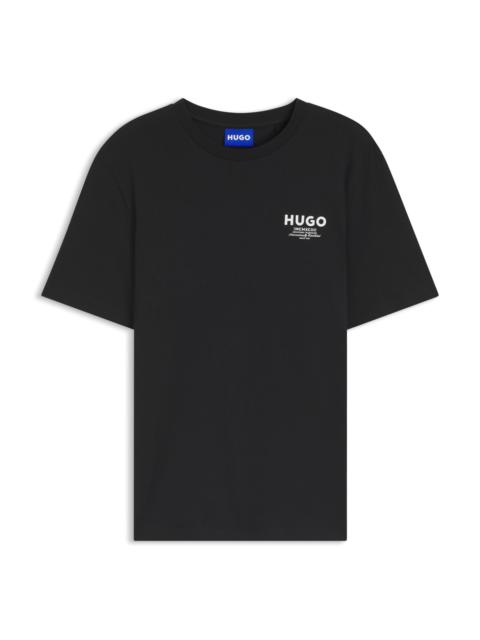 HUGO REGULAR-FIT COTTON T-SHIRT WITH LOGO PRINT