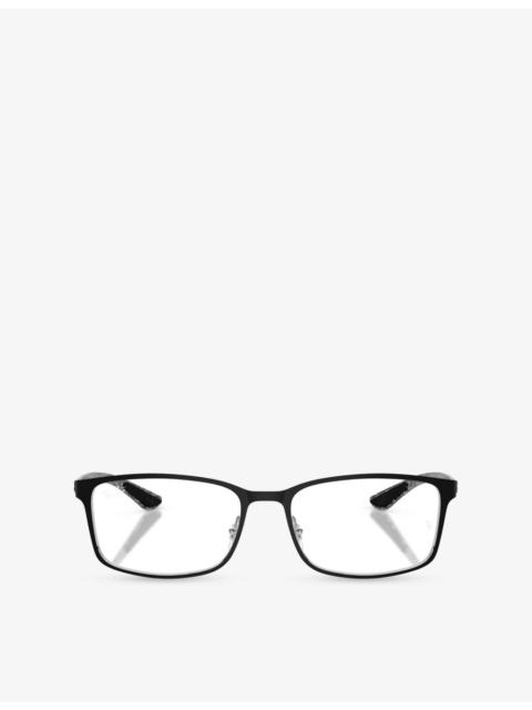 Ray-Ban RB8424 Rectangle-Frame Acetate Optical Glasses