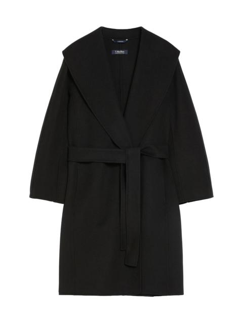 Max Mara Women's Double Faced Wool Robe Coat - Black