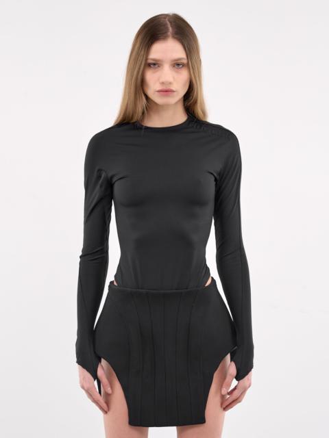 MUGLER Shoulder Logo Bodysuit