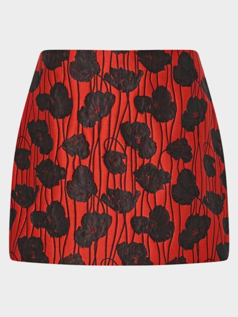 MILLY Poppy Jacquard Mini Skirt