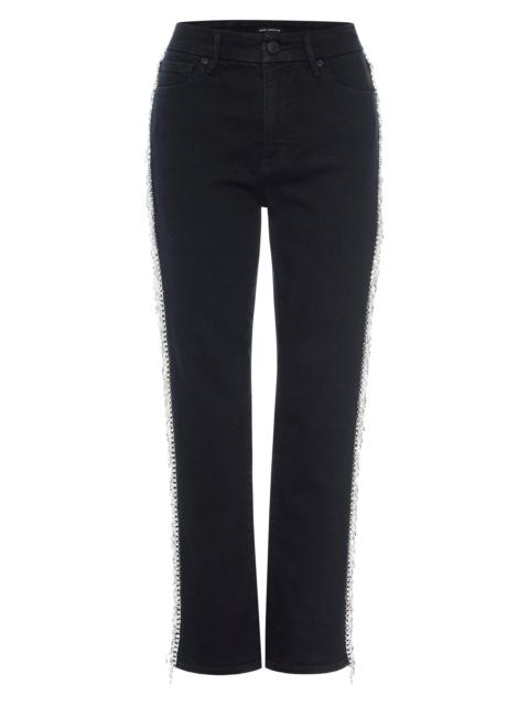 GOOD AMERICAN Women's Good Legs Straight Diamond Jeans - Black
