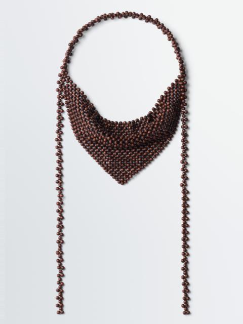 Lemaire WOODEN BEADS BANDANA NECKLACE