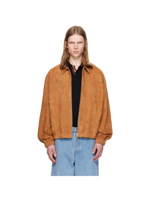 Paul Smith Tan Suede Bomber Jacket
