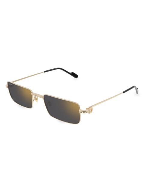Cartier Men's CT0501S 54MM Rectangular Sunglasses - Grey Multi Gold