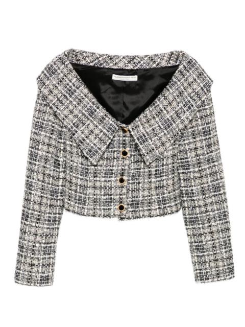 Alessandra Rich checked lurex tweed jacket