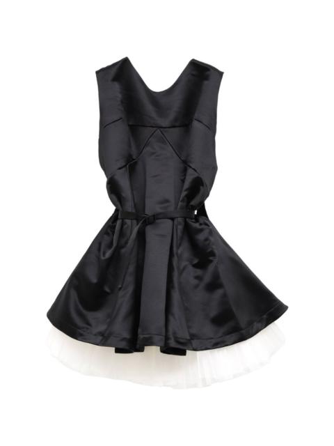 VAQUERA tulle-layered belted mini dress