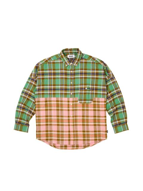 PALACE CHECKMATE DROP SHOULDER SHIRT GREEN