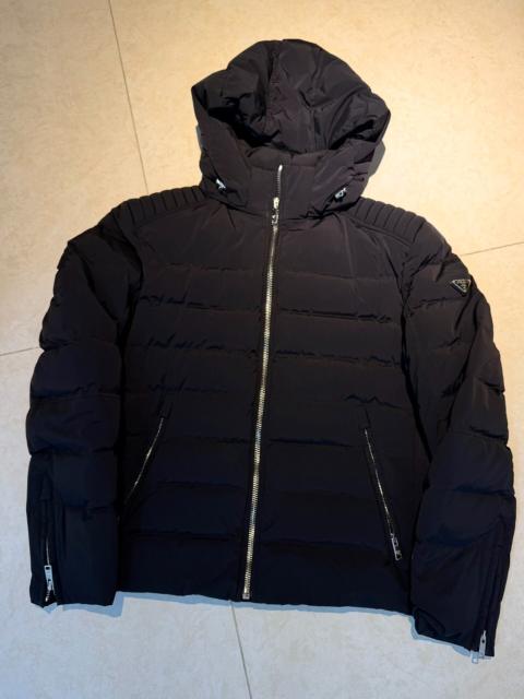 Prada Prada Triangle Logo Reversible Hooded Nylon Jacket