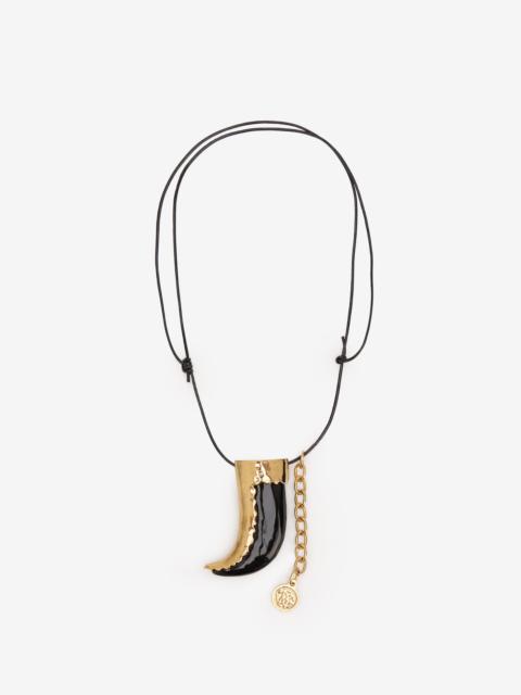 Roberto Cavalli Black Horn Necklace