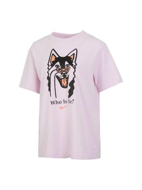 (WMNS) Nike AS W Nike Sportswear BF Tee Dog HBR Regal PINK DJ1846-695