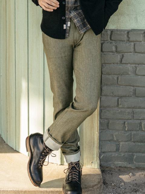 HIROSHI KATO The Pen Slim - Dark Green Raw 10.5oz Selvedge