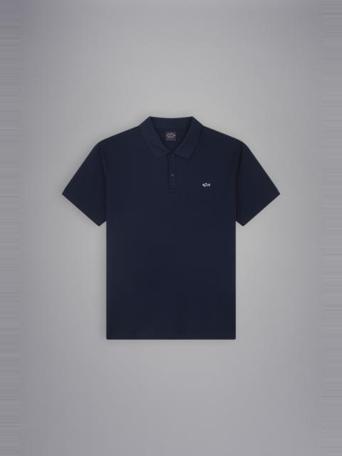 Paul & Shark ORGANIC COTTON PIQUÉ POLO WITH SHARK BADGE