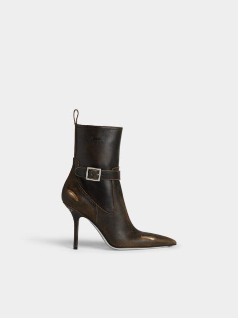 DSQUARED2 DISTRESSED ANKLE BOOTS