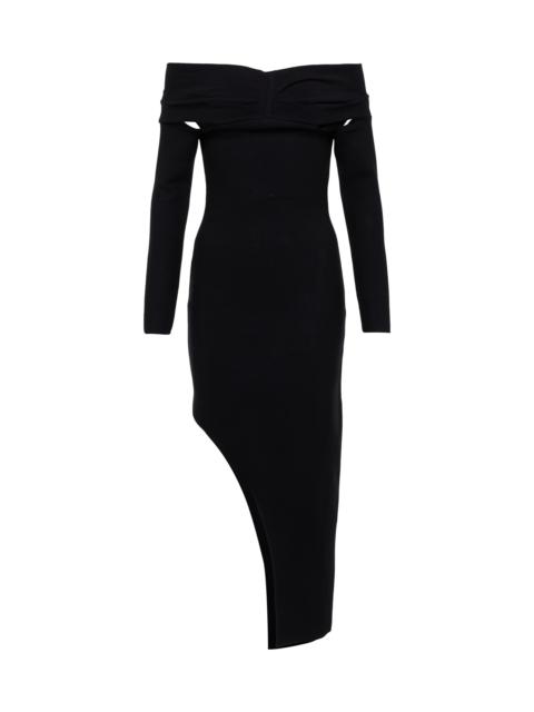 Safiyaa Belle off-shoulder knit midi dress