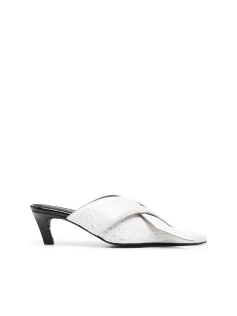 GmbH Zina 60mm croc-embossed mules