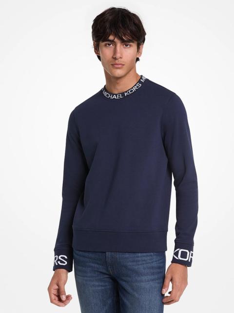 MICHAEL KORS Logo Trim Cotton Blend Sweatshirt