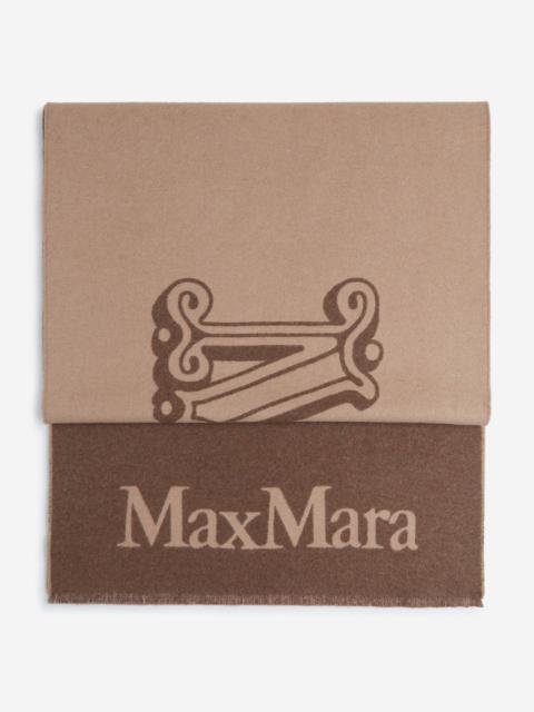 Max Mara CASHMERE WOOL SCARF LOGO
