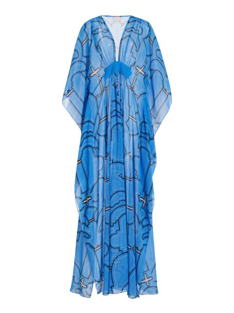 Johanna Ortiz Exclusive Secret Garden Voile Caftan print