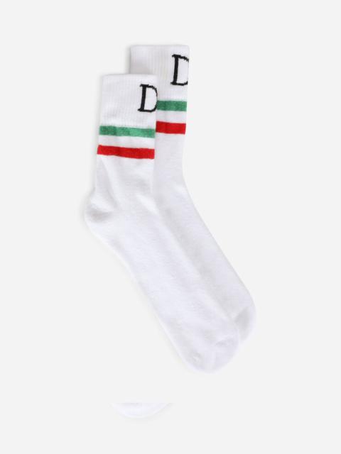 Dolce & Gabbana Cotton socks with jacquard DG logo