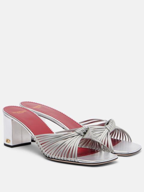 Valentino Annet metallic leather sandals