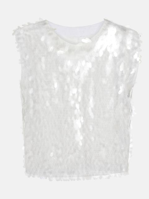 NORMA KAMALI Sequined crop top