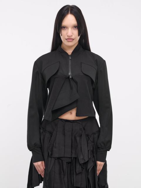 Yohji Yamamoto Layered Crop Bomber Jacket