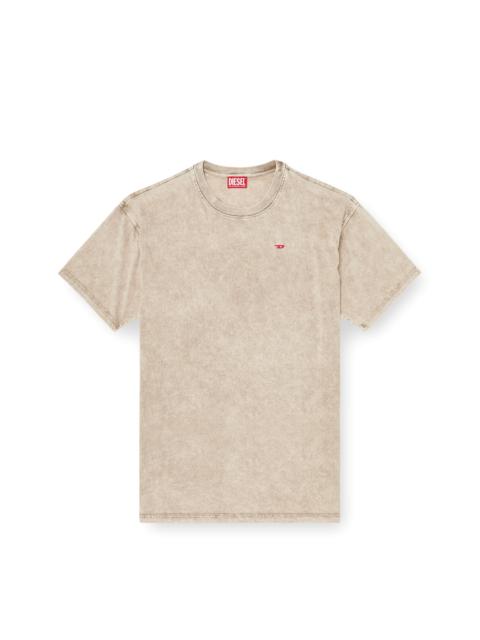 Diesel COTTON T-SHIRT WITH TREATED EFFECT
