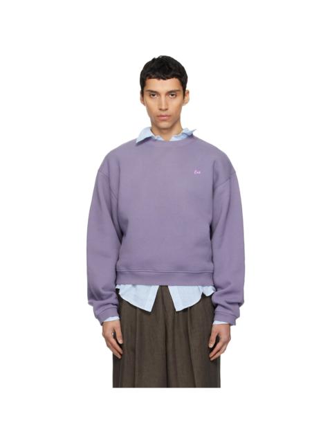 ERL Purple Script Crewneck Sweater