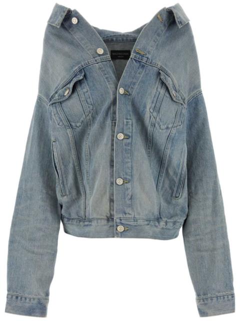 BALENCIAGA drop-shoulder denim jacket
