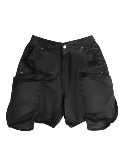 Rick Owens cargo pocket satin shorts