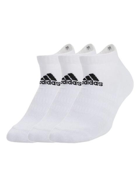 adidas adidas Unisex Cush Low Logo Socks 3 Packs White DZ9384