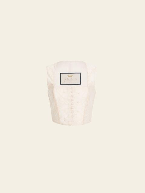 Agua by Agua Bendita Cornalina Playa Cropped Top