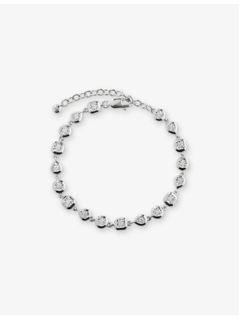 MONICA VINADER Bezel Sterling-Silver and 0.5ct Brilliant-Cut Diamond Chain Bracelet