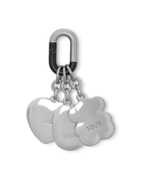 TOUS Set of silver-colored Key ring pendants Hold