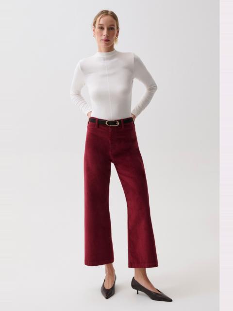 PISTOLA PENNY HIGH RISE WIDE LEG CROP - DEEP CRIMSON