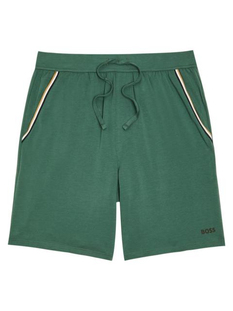 BOSS Boss Unique Logo Stretch-cotton Shorts
