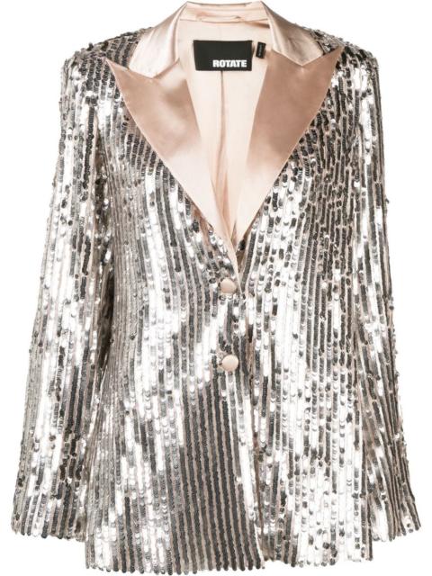 ROTATE sequin-embellished single-breasted blazer