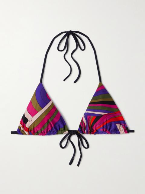PUCCI Printed Triangle Bikini Top
