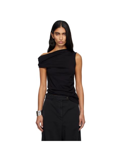 Dries Van Noten Black Heavy Jersey Tank Top