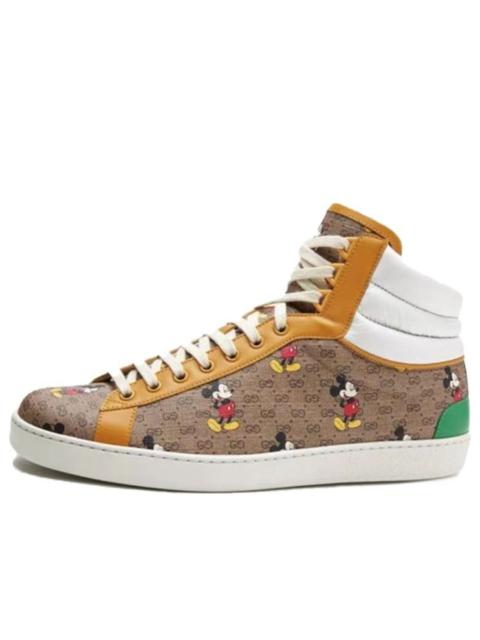 GUCCI Gucci X Disney Mickey Mouse GG Sneakers 'Brown Yellow' 603698-HWU70-8485
