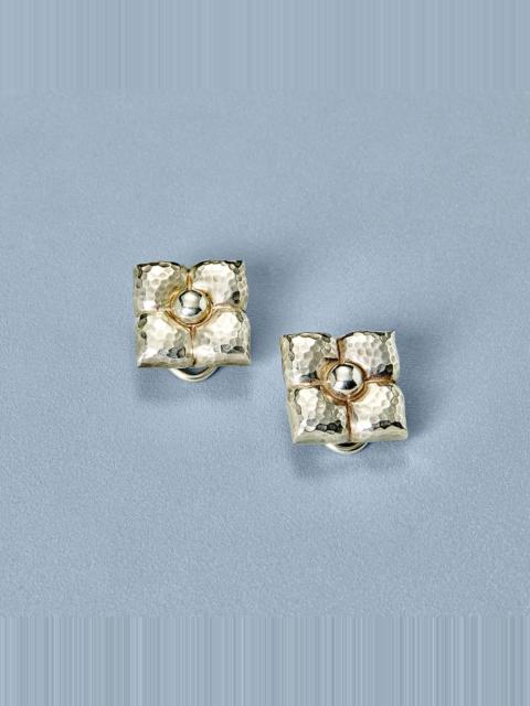 STONE AND STRAND Vintage Silver Flower Clip On Earrings