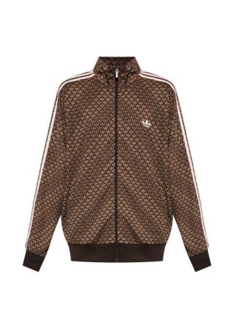 adidas Firebird pattern zipped sweatshirt