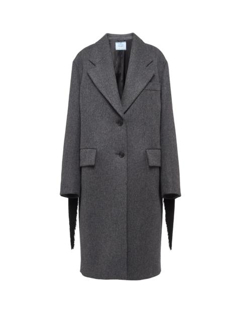 Prada Single-breasted textured wool coat